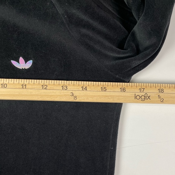 ADIDAS Velvet Vibes Superstar Track Jacket Retro 2000s Grey Lux Velvet Size XS - Picture 7 of 9